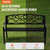 imageVEVOR Wood Outdoor Bench 2Person Garden Bench with Backrest and Armrests 800 lbs Load CapacityAllWeather Never Rot Patio Bench for Garden Park Yard Front PorchMetal