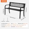 imageVEVOR Wood Outdoor Bench 2Person Garden Bench with Backrest and Armrests 800 lbs Load CapacityAllWeather Never Rot Patio Bench for Garden Park Yard Front PorchMetal