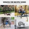 imageVEVOR Wood Outdoor Bench 2Person Garden Bench with Backrest and Armrests 800 lbs Load CapacityAllWeather Never Rot Patio Bench for Garden Park Yard Front PorchMetal