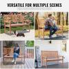 imageVEVOR Wood Outdoor Bench 2Person Garden Bench with Backrest and Armrests 800 lbs Load CapacityAllWeather Never Rot Patio Bench for Garden Park Yard Front PorchWood