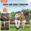 imageVEVOR Wood Porch Swing 55FT Patio Bench Swing for Courtyard ampamp Garden Upgraded 880 lbs Strong Load Capacity Heavy Duty Swing Chair Bench with Hanging Chains for Outdoors BrownBrown