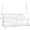 imageVEVOR Wood Porch Swing 55FT Patio Bench Swing for Courtyard ampamp Garden Upgraded 880 lbs Strong Load Capacity Heavy Duty Swing Chair Bench with Hanging Chains for Outdoors BrownWhite