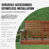 imageVEVOR Wood Porch Swing 55FT Patio Bench Swing for Courtyard ampamp Garden Upgraded 880 lbs Strong Load Capacity Heavy Duty Swing Chair Bench with Hanging Chains for Outdoors BrownBrown