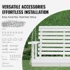 imageVEVOR Wood Porch Swing 55FT Patio Bench Swing for Courtyard ampamp Garden Upgraded 880 lbs Strong Load Capacity Heavy Duty Swing Chair Bench with Hanging Chains for Outdoors BrownWhite