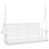 imageVEVOR Wood Porch Swing 55FT Patio Bench Swing for Courtyard ampamp Garden Upgraded 880 lbs Strong Load Capacity Heavy Duty Swing Chair Bench with Hanging Chains for Outdoors BrownWhite