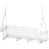 imageVEVOR Wood Porch Swing 55FT Patio Bench Swing for Courtyard ampamp Garden Upgraded 880 lbs Strong Load Capacity Heavy Duty Swing Chair Bench with Hanging Chains for Outdoors BrownWhite