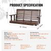 imageVEVOR Wood Porch Swing 55FT Patio Bench Swing for Courtyard ampamp Garden Upgraded 880 lbs Strong Load Capacity Heavy Duty Swing Chair Bench with Hanging Chains for Outdoors BrownBrown