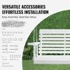 imageVEVOR Wood Porch Swing 55FT Patio Bench Swing for Courtyard ampamp Garden Upgraded 880 lbs Strong Load Capacity Heavy Duty Swing Chair Bench with Hanging Chains for Outdoors BrownWhite