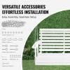 imageVEVOR Wood Porch Swing 55FT Patio Bench Swing for Courtyard ampamp Garden Upgraded 880 lbs Strong Load Capacity Heavy Duty Swing Chair Bench with Hanging Chains for Outdoors BrownWhite