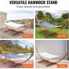 imageVEVOR Wooden Hammock Stand 475 lbs Capacity Universal 2 Person Hammock Frame Fits 913 ft Hammocks Larch Wood Arc Adjustable Stand for Hammock with Chain and Carabiner for Outdoor and IndoorCurved Wood