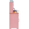 imageVEVOR Wooden Play Kitchen Toy Play Kitchen for Kids with Lights and Sounds Toddler Kitchen with Ice Maker Oven Sink Microwaves Fridge and Utensil and Fruit Accessory for Toddlers Ages 38 PinkPink