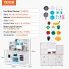 imageVEVOR Wooden Play Kitchen Toy Play Kitchen for Kids with Lights and Sounds Toddler Kitchen with Ice Maker Oven Sink Microwaves Fridge and Utensil and Fruit Accessory for Toddlers Ages 38 PinkWhite