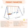 imageVEVOR Wooden Swing Set 10 in 1 Playground Sets for Backyards 2 Swings 6FT Slide Trapeze Bar Flat Step LadderLarge Upper Fort with Kitchen Toys Rock Wall Picnic Table Sandbox Scaling LadderSaucer  2 Belt