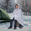 imageVEVOR Wool Camping Blanket Large Warm Stadium Blanket Flame Retardant Great for Outdoors Picnics Hiking Sports Events Travel Car ampamp Bushcraft Survival Kits 64quot x 88quot Striped Throw BlanketLight Grey