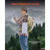 imageVEVOR Wool Camping Blanket Large Warm Stadium Blanket Flame Retardant Great for Outdoors Picnics Hiking Sports Events Travel Car ampamp Bushcraft Survival Kits 64quot x 88quot Striped Throw BlanketLight Grey