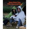 imageVEVOR Wool Camping Blanket Large Warm Stadium Blanket Flame Retardant Great for Outdoors Picnics Hiking Sports Events Travel Car ampamp Bushcraft Survival Kits 64quot x 88quot Striped Throw BlanketLight Grey