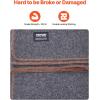 imageVEVOR Wool Camping Blanket Large Warm Stadium Blanket Flame Retardant Great for Outdoors Picnics Hiking Sports Events Travel Car ampamp Bushcraft Survival Kits 64quot x 88quot Striped Throw BlanketGrey