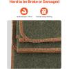 imageVEVOR Wool Camping Blanket Large Warm Stadium Blanket Flame Retardant Great for Outdoors Picnics Hiking Sports Events Travel Car ampamp Bushcraft Survival Kits 64quot x 88quot Striped Throw BlanketArmy Green