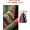 imageVEVOR Wool Camping Blanket Large Warm Stadium Blanket Flame Retardant Great for Outdoors Picnics Hiking Sports Events Travel Car ampamp Bushcraft Survival Kits 64quot x 88quot Striped Throw BlanketTexture Multicolor