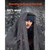 imageVEVOR Wool Camping Blanket Large Warm Stadium Blanket Flame Retardant Great for Outdoors Picnics Hiking Sports Events Travel Car ampamp Bushcraft Survival Kits 64quot x 88quot Striped Throw BlanketGrey