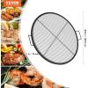 imageVEVOR XMarks Fire Pit Grill Grate Round Cooking Grate Heavy Duty Steel Campfire BBQ Grill Grid with Handle and Support X Wire Portable Camping Cookware for Outside Party ampamp Gathering 36 Inch Black36 inch