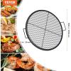 imageVEVOR XMarks Fire Pit Grill Grate Round Cooking Grate Heavy Duty Steel Campfire BBQ Grill Grid with Handle and Support X Wire Portable Camping Cookware for Outside Party ampamp Gathering 36 Inch Black30 x 30 x 1 inch
