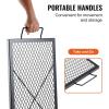 imageVEVOR XMarks Fire Pit Grill Grate Round Cooking Grate Heavy Duty Steel Campfire BBQ Grill Grid with Handle and Support X Wire Portable Camping Cookware for Outside Party ampamp Gathering 36 Inch Black3215inchRectangle
