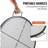 imageVEVOR XMarks Fire Pit Grill Grate Round Cooking Grate Heavy Duty Steel Campfire BBQ Grill Grid with Handle and Support X Wire Portable Camping Cookware for Outside Party ampamp Gathering 36 Inch Black30 x 30 x 1 inch