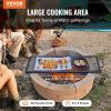 imageVEVOR XMarks Fire Pit Grill Grate Round Cooking Grate Heavy Duty Steel Campfire BBQ Grill Grid with Handle and Support X Wire Portable Camping Cookware for Outside Party ampamp Gathering 36 Inch Black44 x15 x1 inch
