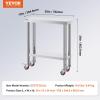 imageVevor Stainless Steel 900x600x800 mm Commercial Kitchen Prep ampamp Heavy Duty Metal Work Table with Adjustable Feet for Restaurant Home and Hotel  Industrial ampamp Scientific301234In