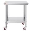 imageVevor Stainless Steel 900x600x800 mm Commercial Kitchen Prep ampamp Heavy Duty Metal Work Table with Adjustable Feet for Restaurant Home and Hotel  Industrial ampamp Scientific302433In
