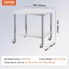 imageVevor Stainless Steel 900x600x800 mm Commercial Kitchen Prep ampamp Heavy Duty Metal Work Table with Adjustable Feet for Restaurant Home and Hotel  Industrial ampamp Scientific363034In