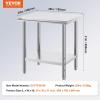 imageVevor Stainless Steel 900x600x800 mm Commercial Kitchen Prep ampamp Heavy Duty Metal Work Table with Adjustable Feet for Restaurant Home and Hotel  Industrial ampamp Scientific243032In