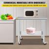 imageVevor Stainless Steel 900x600x800 mm Commercial Kitchen Prep ampamp Heavy Duty Metal Work Table with Adjustable Feet for Restaurant Home and Hotel  Industrial ampamp Scientific24 x 36 x 32 Inch