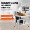 imageVevor Stainless Steel 900x600x800 mm Commercial Kitchen Prep ampamp Heavy Duty Metal Work Table with Adjustable Feet for Restaurant Home and Hotel  Industrial ampamp Scientific363034In