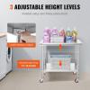 imageVevor Stainless Steel 900x600x800 mm Commercial Kitchen Prep ampamp Heavy Duty Metal Work Table with Adjustable Feet for Restaurant Home and Hotel  Industrial ampamp Scientific24 x 36 x 32 Inch