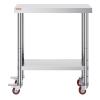 imageVevor Stainless Steel 900x600x800 mm Commercial Kitchen Prep ampamp Heavy Duty Metal Work Table with Adjustable Feet for Restaurant Home and Hotel  Industrial ampamp Scientific301834In