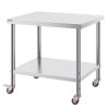 imageVevor Stainless Steel 900x600x800 mm Commercial Kitchen Prep ampamp Heavy Duty Metal Work Table with Adjustable Feet for Restaurant Home and Hotel  Industrial ampamp Scientific363034In