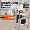imageVevor Stainless Steel 900x600x800 mm Commercial Kitchen Prep ampamp Heavy Duty Metal Work Table with Adjustable Feet for Restaurant Home and Hotel  Industrial ampamp Scientific301834In
