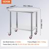 imageVevor Stainless Steel 900x600x800 mm Commercial Kitchen Prep ampamp Heavy Duty Metal Work Table with Adjustable Feet for Restaurant Home and Hotel  Industrial ampamp Scientific24 x 36 x 32 Inch