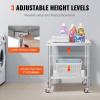 imageVevor Stainless Steel 900x600x800 mm Commercial Kitchen Prep ampamp Heavy Duty Metal Work Table with Adjustable Feet for Restaurant Home and Hotel  Industrial ampamp Scientific301834In