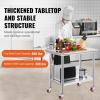 imageVevor Stainless Steel 900x600x800 mm Commercial Kitchen Prep ampamp Heavy Duty Metal Work Table with Adjustable Feet for Restaurant Home and Hotel  Industrial ampamp Scientific24 x 36 x 32 Inch