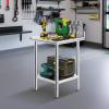 imageVevor Stainless Steel 900x600x800 mm Commercial Kitchen Prep ampamp Heavy Duty Metal Work Table with Adjustable Feet for Restaurant Home and Hotel  Industrial ampamp Scientific242434In