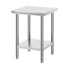 imageVevor Stainless Steel 900x600x800 mm Commercial Kitchen Prep ampamp Heavy Duty Metal Work Table with Adjustable Feet for Restaurant Home and Hotel  Industrial ampamp Scientific242432In