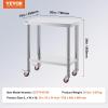 imageVevor Stainless Steel 900x600x800 mm Commercial Kitchen Prep ampamp Heavy Duty Metal Work Table with Adjustable Feet for Restaurant Home and Hotel  Industrial ampamp Scientific301834In