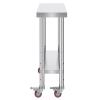 imageVevor Stainless Steel 900x600x800 mm Commercial Kitchen Prep ampamp Heavy Duty Metal Work Table with Adjustable Feet for Restaurant Home and Hotel  Industrial ampamp Scientific301234In