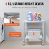 imageVevor Stainless Steel 900x600x800 mm Commercial Kitchen Prep ampamp Heavy Duty Metal Work Table with Adjustable Feet for Restaurant Home and Hotel  Industrial ampamp Scientific301234In