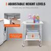 imageVevor Stainless Steel 900x600x800 mm Commercial Kitchen Prep ampamp Heavy Duty Metal Work Table with Adjustable Feet for Restaurant Home and Hotel  Industrial ampamp Scientific302433In