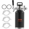 imageBeer Growler Tap System 170Oz 5L Mini Keg 304 Stainless Steel Pressurized Beer Growler Keg Growler with Pressure Display CO2 Regulator Faucet LeakProof Ring For Draft Homebrew Craft Beer64 oz