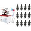 imageVEVOR 110V Commercial Ice Crusher 440LBSH ETL Approved 300W Electric Snow Cone Machine with Dual Blades ampamp Tablecraft Free Flow Pourers Black 12PackRed